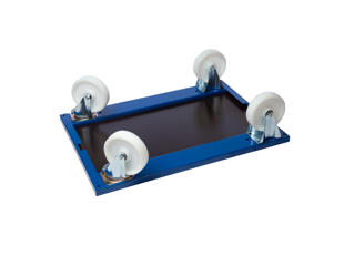 4 nylonhjul, 2 faste og 2 svingbare