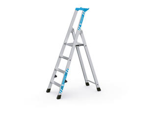 Håndværker stige alu 0,9 m, 4 trin