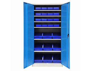 Unimax skab m. plastkasser