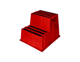 Sikkerhedstrappe 2-trin rød