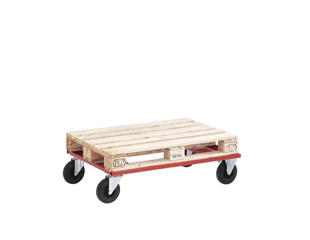 Pallevogn, lav - max løft: 800 kg, rød