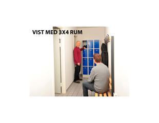 Personaleboks UniBox 2x4 rum. Blå