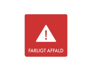 Pictogram udendørs 'FARLIGT AFFALD'