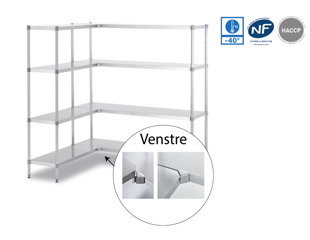 Inox Standard hjørnekrog venstre