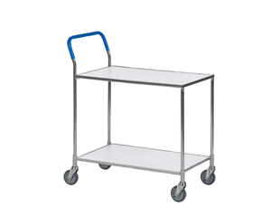 Bordvogn 2 hylder 44x85x95, hvid/galv.