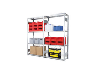 Stålreol Meta, 2 fag, 30x200x200h cm