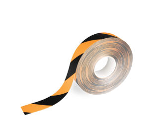 Markeringstape permanent sort/gul 50 mm