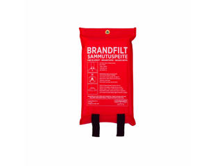 Brandtæppe 120x120 cm rød