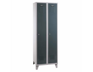 Omklædningsskab UniCabin 2 rum. Mørkegrå