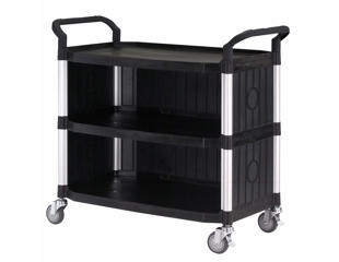 Rullebord i plast 3 hylder, 52x110x102h cm.