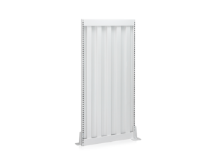 Afskærmningsvæg i bølgeplade - fastspændt