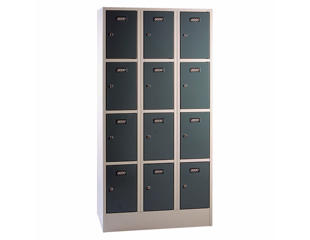 Personaleboks UniBox 3x4 rum. Mørkegrå