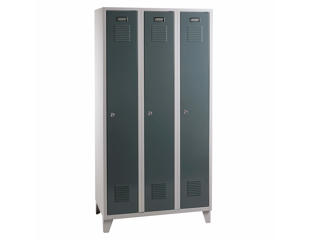 Omklædningsskab UniCabin 3 rum. Mørkegrå
