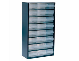 Skuffereol med 24 skuffer