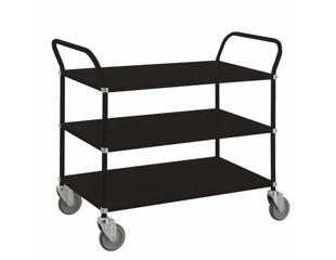 Bordvogn 3 hylder 48x108x94 cm, sort