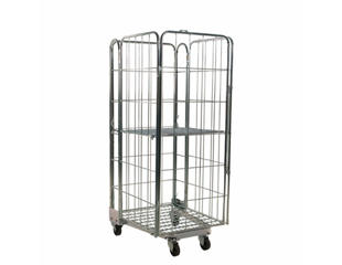 Rullecontainer 70 cm Bred m. 3 vægge + 1 låge