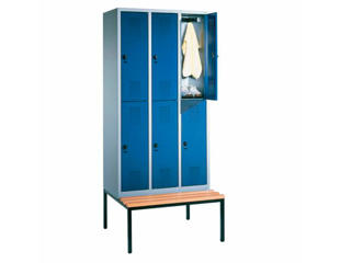 Evolo personaleboks m. bænk 3 x 2 rum