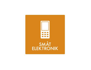 Pictogram udendørs 'SMÅT ELEKTRONIK'