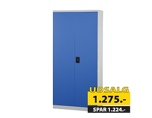 Materialeskab UniFix 39x85x180h Grå/Blå