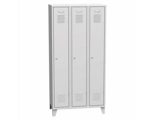 Omklædningsskab UniCabin 3 rum. Lysegrå