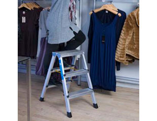 Wienerstige 2x 3 trin, 0,72 m. Alu