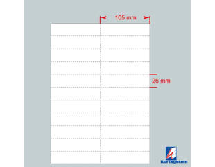 Etiketkarton perforeret A4 for laserprin