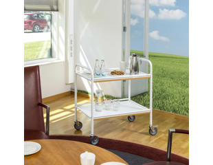 Lille rullebord 2 hylder 52x76x90 hvid