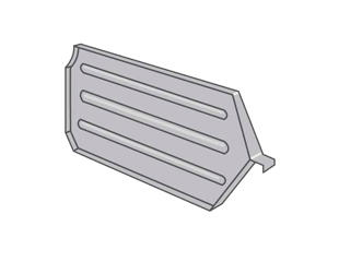 Modulbakkemellemvæg langs, 17 L