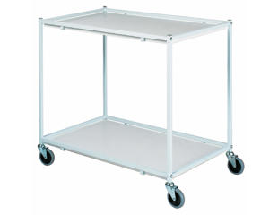 Rullebord 2 hylder 94 x 60 x 90 cm. hvid