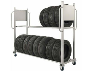 Dækvogn/flytbar dækreol. 