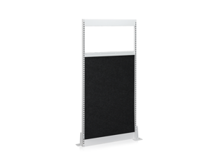 Afskærmningsvæg fastspændt med vindue