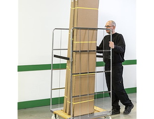 Rullecontainer m/træbund  80 cm Bred