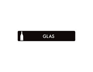 Pictogram sort m/hvid 'GLAS'