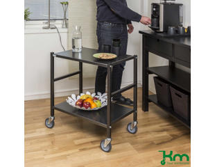 Lille rullebord 2 hylder 42x67x76h cm, div.