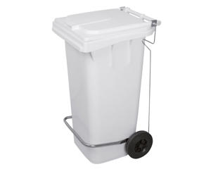 120 l container til fødevarer - m/hjul og pedal