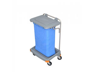 Affaldsvogn med  hjul og Låg 