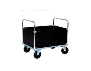 Ladvogn Steel 4 høje sider 70x100 cm