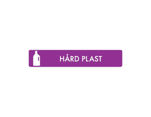 Pictogram 'HÅRD PLAST', rekt