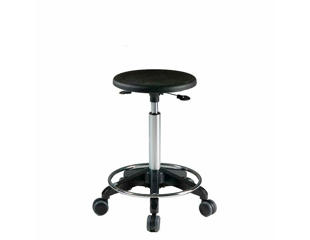 Arbejdstaburet m. fodring, sort