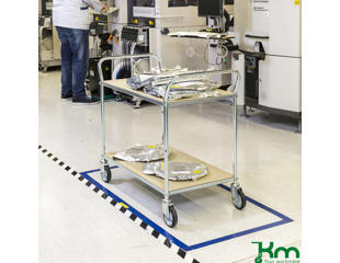 Bordvogn 2 hylder 55x107x94 cm, hvid