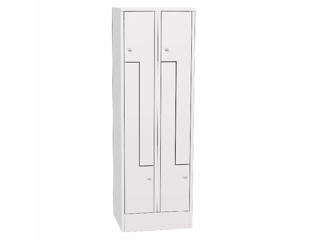 Omklædningsskab - Z-formet 50 x 60 x 185h cm. Grå