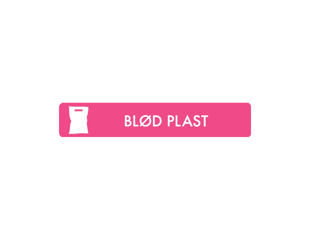 Pictogram 'BLØD PLAST', 16x3h